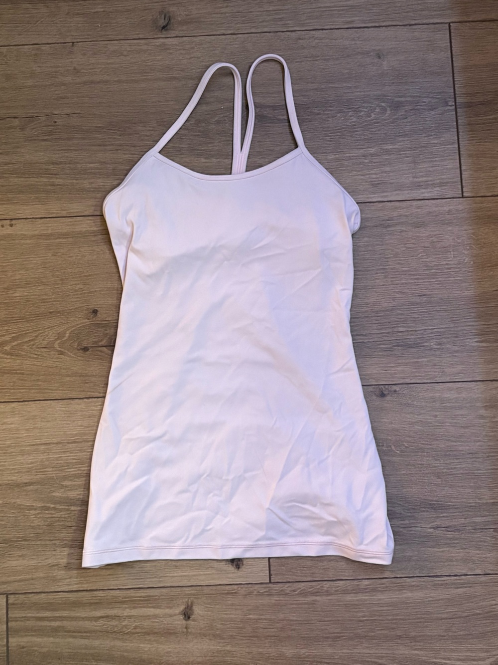 Light pink lululemon power y tank